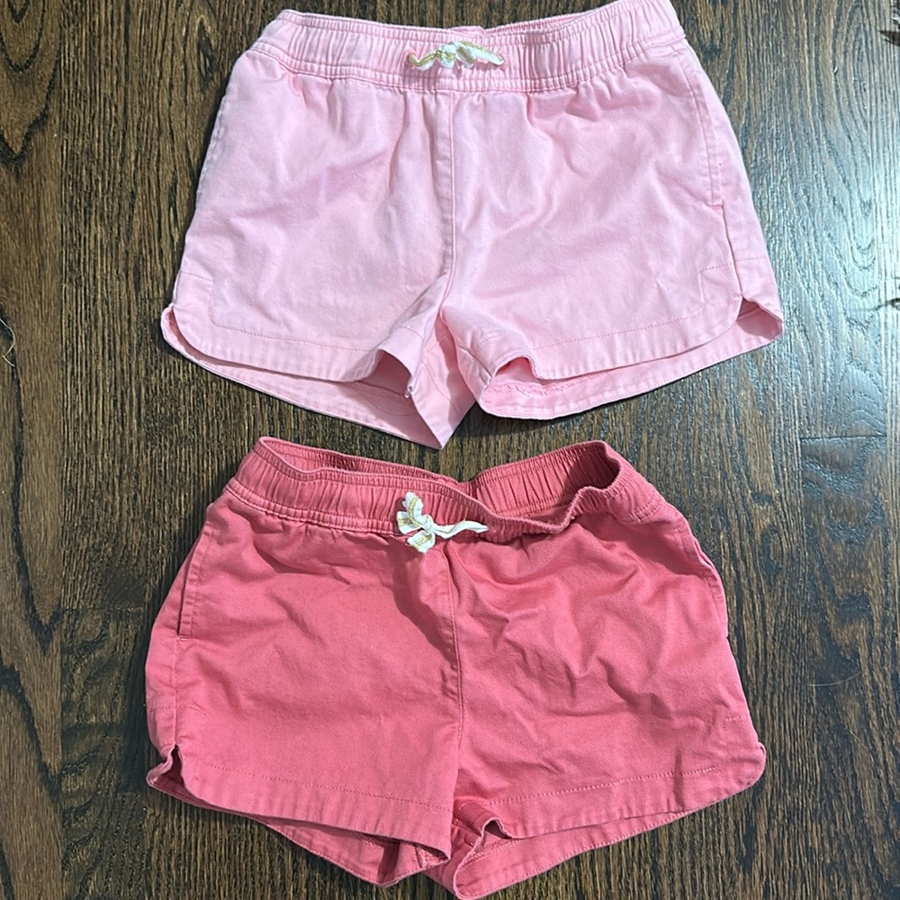 Two pairs of Crewcuts JCrew girls chino shorts size 10